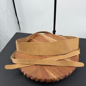 ADA Wrap Belt tan brown leather tie one size